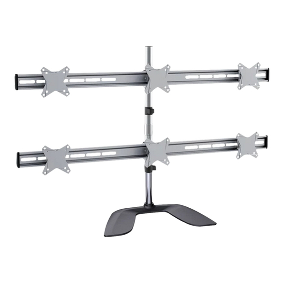 Suport birou pentru monitoare Reflecta PLANO DeskStand 23-1010 S, Argintiu, 7 image