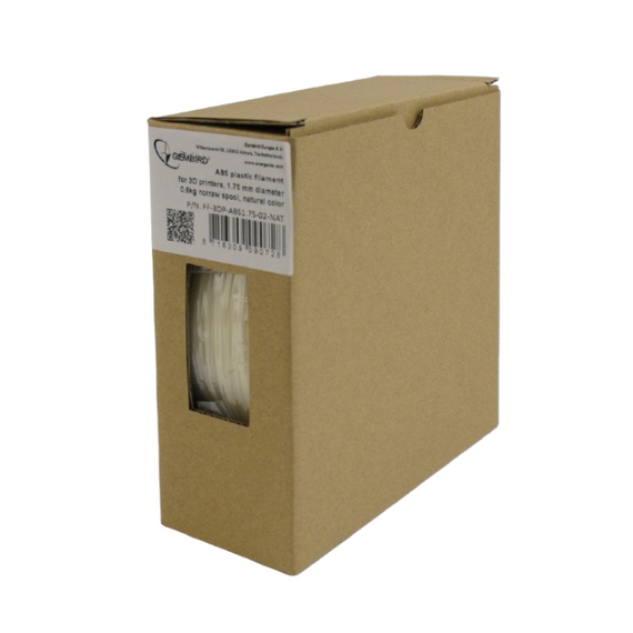 Filament pentru imprimantă 3D Gembird FF-3DP-ABS1.75-02-NAT, ABS, Alb , 1.75 mm, 0,6kg, 2 image