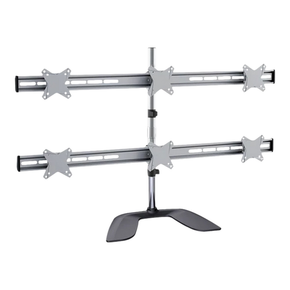 Suport birou pentru monitoare Reflecta PLANO DeskStand 23-1010 S, Argintiu