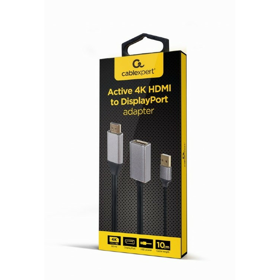Adaptor Cablexpert A-HDMIM-DPF-02, HDMI (M) - DisplayPort (M), 0.1 m, Negru, 2 image