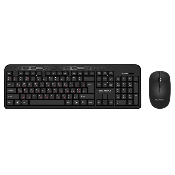 Set Tastatură + Mouse SVEN KB-C3200W, Fără fir, Negru