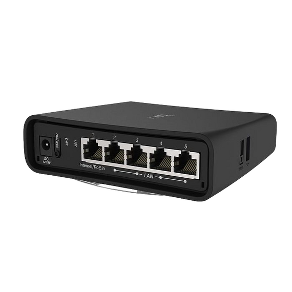 Router fără fir MikroTik hAP AC2, Negru, 5 image