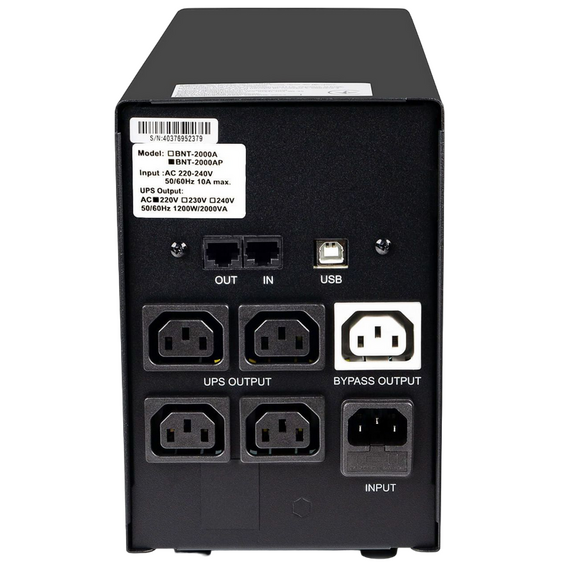 Sursă de alimentare neîntreruptibilă PCM BNT-2000AP, Linear-interactiv, 2000VA, Turn, 5 image