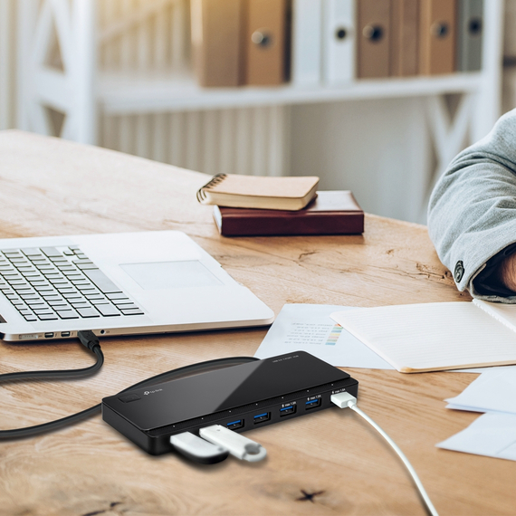 Adaptor Hub TP-LINK UH700, Negru, 2 image