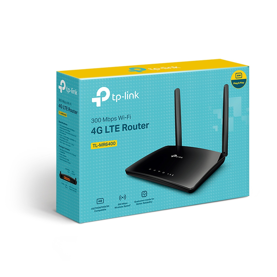 Router fără fir TP-LINK TL-MR6400, 4G, Negru, 3 image