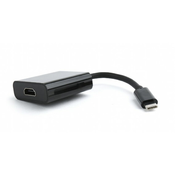 Cablu Video Cablexpert A-CM-HDMIF2-01, USB 3.1 Type-C (F) - 2 x HDMI (F), 0.15 m, Negru, 3 image