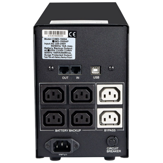 Sursă de alimentare neîntreruptibilă PCM IMD-1500AP, Linear-interactiv, 1500VA, Turn, 5 image