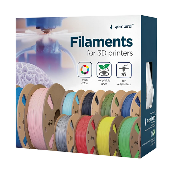 Filament pentru imprimantă 3D Gembird 3DP-ABS1.75-01-Y, ABS, Galben , 1.75 mm, 1kg
