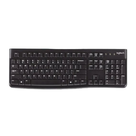 Tastatură Logitech K120, Cu fir, Negru