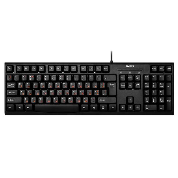 Tastatură SVEN KB-S300, Cu fir, Negru, 7 image