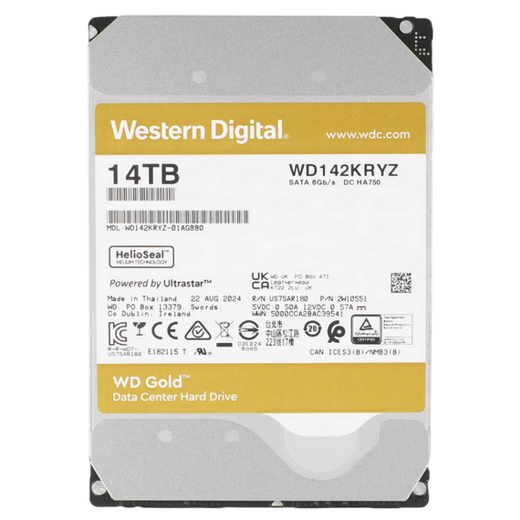 Unitate HDD Western Digital WD Gold, 3.5", 14 TB , 2 image