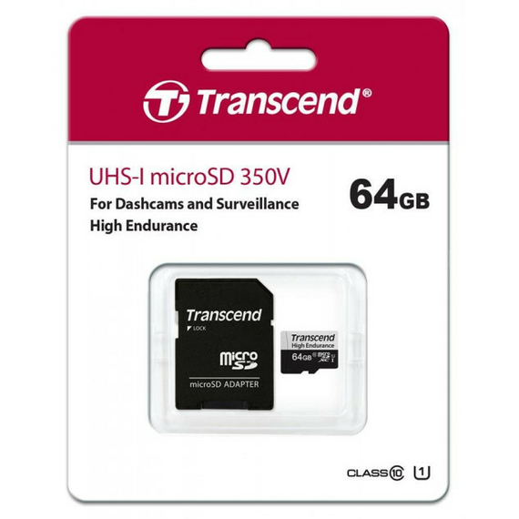 Card de Memorie Transcend MicroSDXC Class 10, 64GB (TS64GUSD350V), 2 image