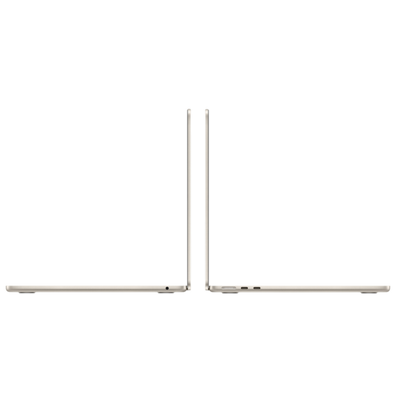 Laptop 15,3" Apple MacBook Air A3241, Starlight, M4 with 10-core CPU and 10-core GPU, 24GB/512GB, macOS Sequoia, 6 image