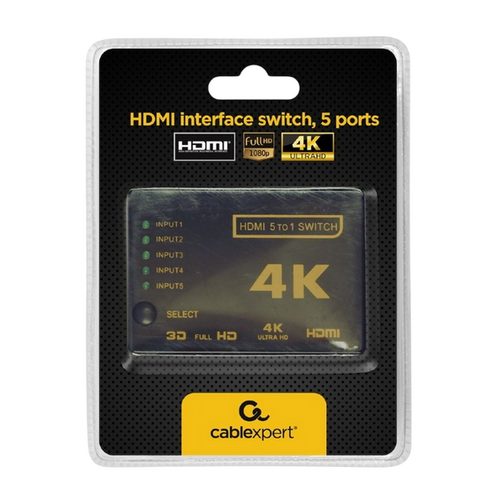 Переключатель интерфейса HDMI Comutator Cablexpert DSW-HDMI-53, 2 image
