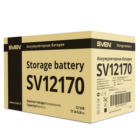 Acumulator UPS SVEN SV12170, 12V 17А•h, 4 image