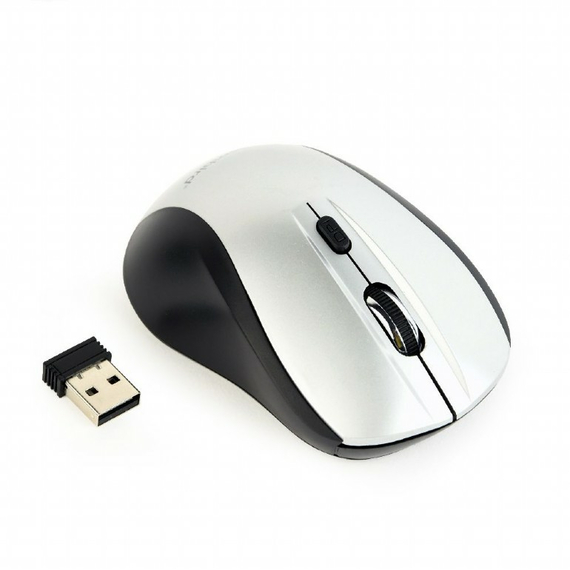 Mouse Wireless Gembird MUSW-4B-02-BS, Negru/Argintiu, 6 image