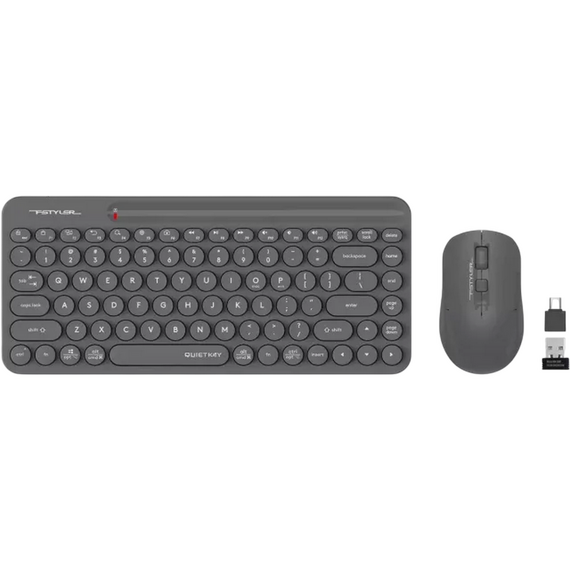 Set Tastatură + Mouse A4Tech FG3200 Air2, Fără fir, Gri, 2 image
