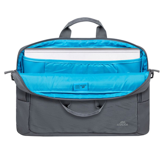Geantă pentru Laptop RivaCase 7531, 16", Poliester RPET ECO-FRIENDLY, Gri, 8 image