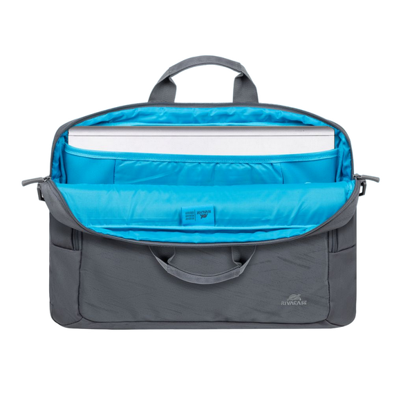 Geantă pentru Laptop RivaCase 7531, 16", Poliester RPET ECO-FRIENDLY, Gri, 5 image