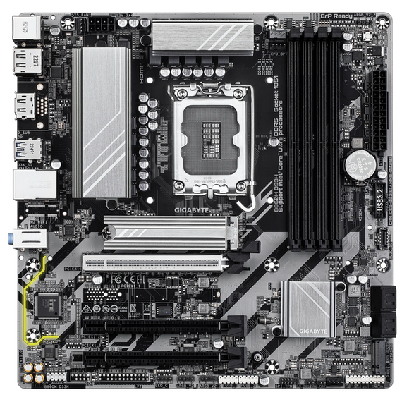 Placă de bază Gigabyte B860M DS3H, LGA1851, Intel B860, Micro-ATX, 2 image