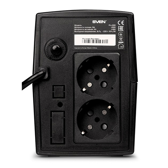 Sursă de alimentare neîntreruptibilă SVEN Pro  800, Linear-interactiv, 800VA, 8 image