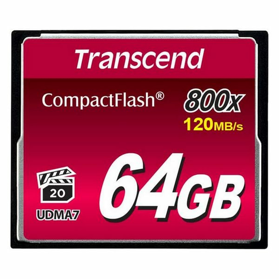 Card de Memorie Transcend CompactFlash 800, 64GB (TS64GCF800), 2 image