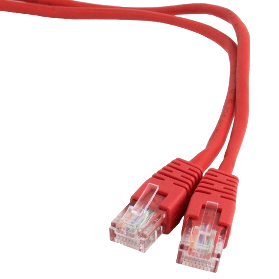 Patch cord Cablexpert PP12-0.25M/R, CAT5e UTP, 0,25m, Roșu, 5 image