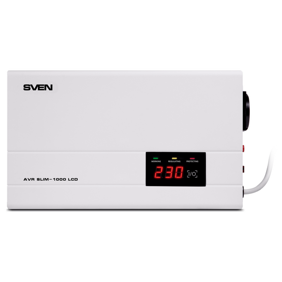 Stabilizator de Tensiune SVEN SLIM AVR-1000 LCD, 1000VA, 8 image