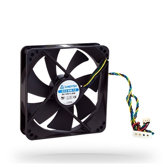 PC Case Fan Chieftec AF-1225PWM, 120x120x25 mm, Ball Bearing, 1650rpm, 