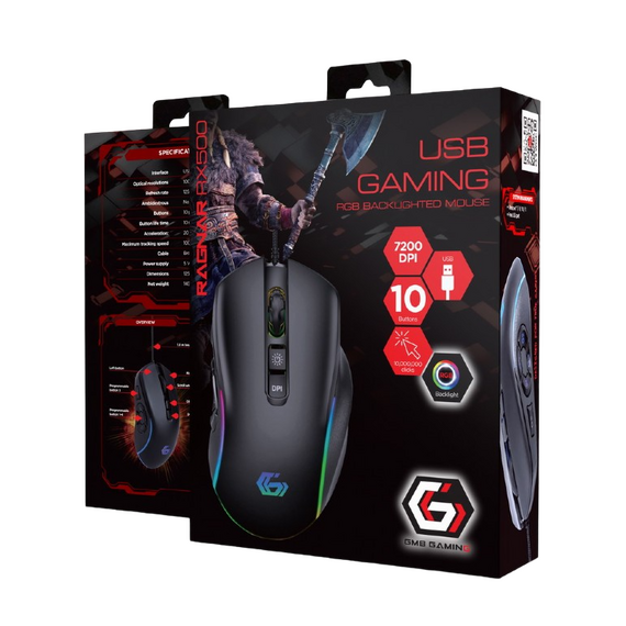 Gaming Mouse Gembird RAGNAR-RX500, Negru, 4 image