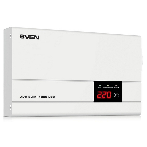 Stabilizator de Tensiune SVEN SLIM AVR-1000 LCD, 1000VA, 4 image
