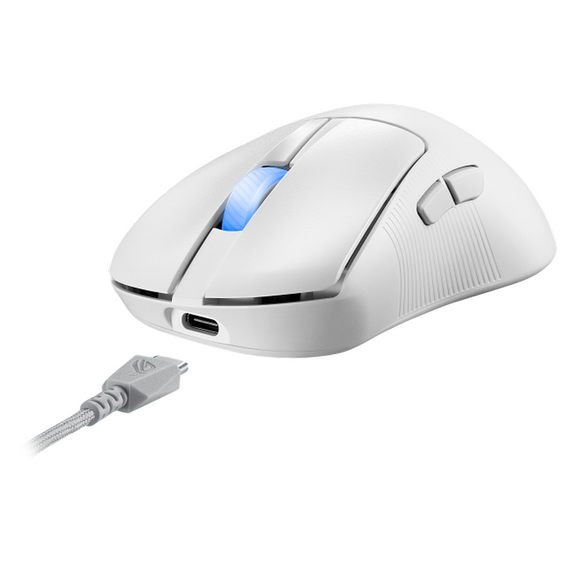 Gaming Mouse ASUS ROG Keris II Ace, Moonlight White, 2 image