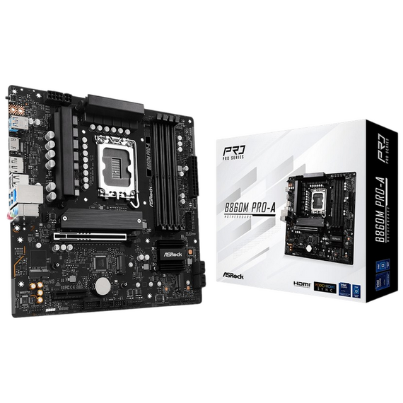 Placă de bază ASRock B860M PRO-A, LGA1851, Intel B860, Micro-ATX