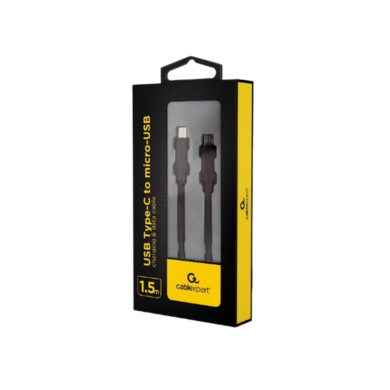 Cablu încărcare și sincronizare Cablexpert CC-USB2-CMMBM-1.5M, USB Type-C/micro-USB, 1,5m, Negru, 2 image