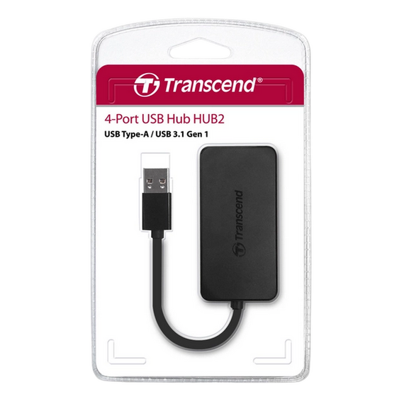 Adaptor Hub Transcend HUB2, Negru, 2 image