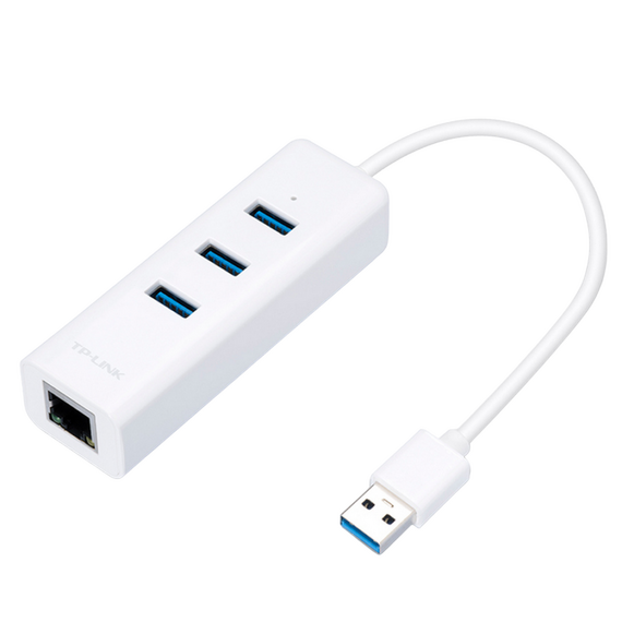 Adaptor USB 3.0 UE330 2 în 1- Adaptor Gigabit Ethernet & 3-Port Hub UE330 TP-LINK
