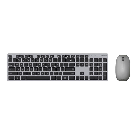 Set Tastatură + Mouse ASUS W5000, Fără fir, Gri