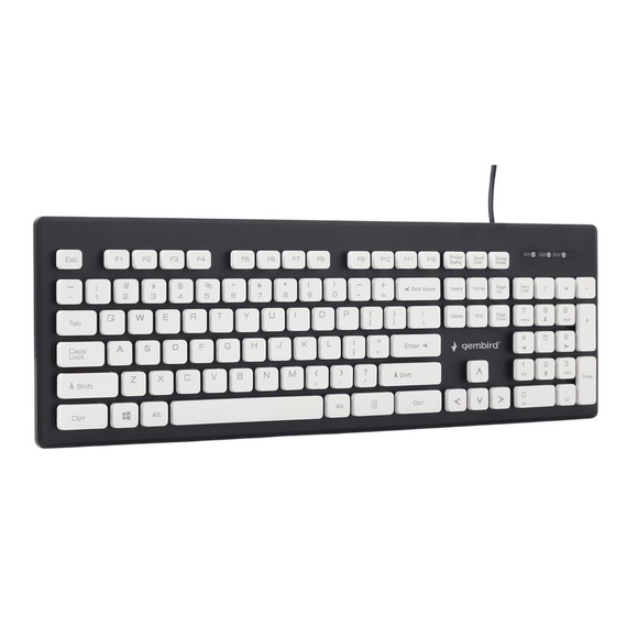 Tastatură Gembird KB-CH-01, Cu fir, Negru | Alb, 4 image