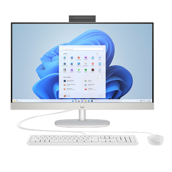 Computer All-in-One HP 27-cr0045ci, 27", Intel Core i5-1335U, 16GB/512GB, FreeDOS, Shell White, 2 image
