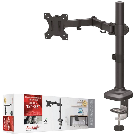 Suport birou pentru monitoare BARKAN M121T, Negru, 4 image