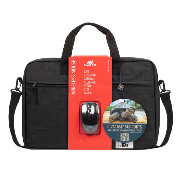 Geantă pentru Laptop Rivacase 8038, 15.6", Poliester, Negru, 7 image