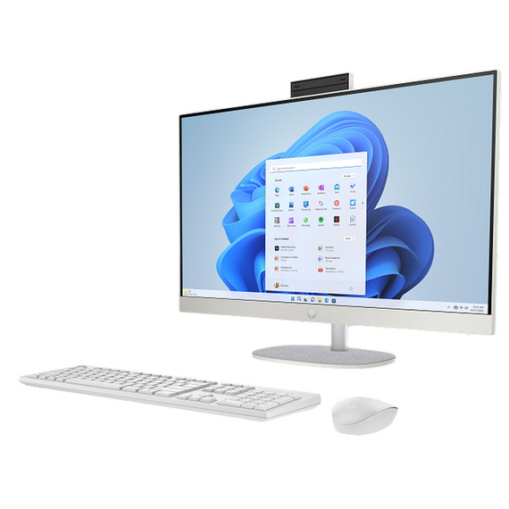 Computer All-in-One HP 27-cr0045ci, 27", Intel Core i5-1335U, 16GB/512GB, FreeDOS, Shell White, 3 image