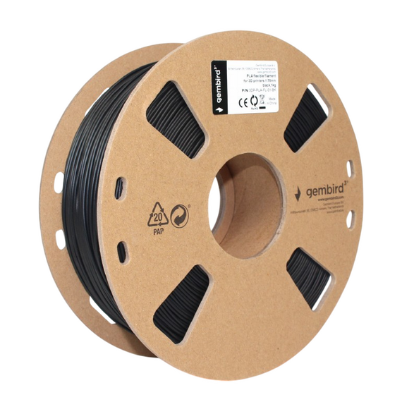 Filament pentru imprimantă 3D Gembird 3DP-PLA-FL-01-BK, PLA, Negru, 1.75 mm, 1kg, 3 image