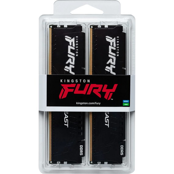 Memorie RAM Kingston FURY Beast, DDR5 SDRAM, 5600 MHz, 32 GB, KF556C36BBEK2-32, 4 image