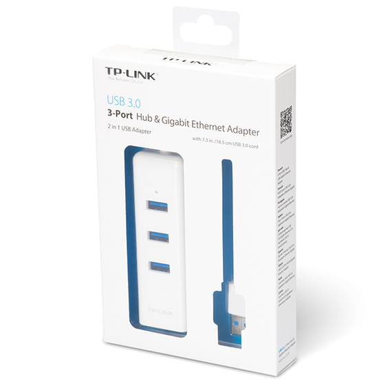 Adaptor USB 3.0 UE330 2 în 1- Adaptor Gigabit Ethernet & 3-Port Hub UE330 TP-LINK, 5 image