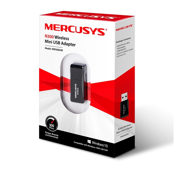 Adapter USB  MERCUSYS MW300UM, Negru, 5 image