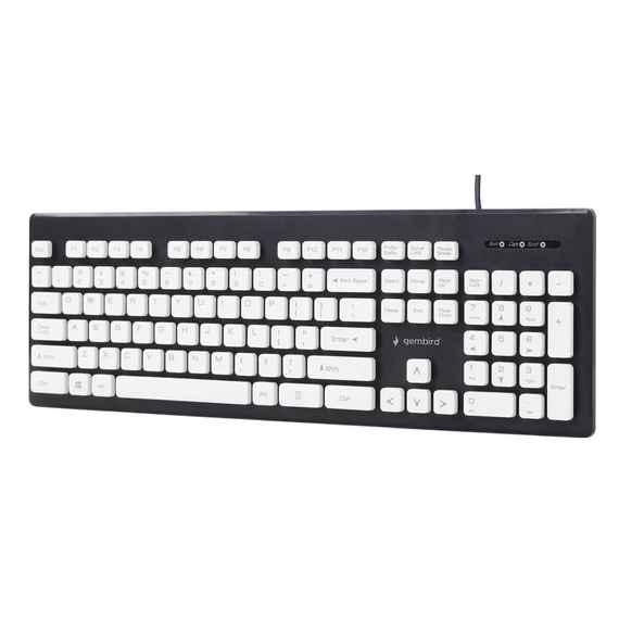 Tastatură Gembird KB-CH-01, Cu fir, Negru | Alb, 2 image