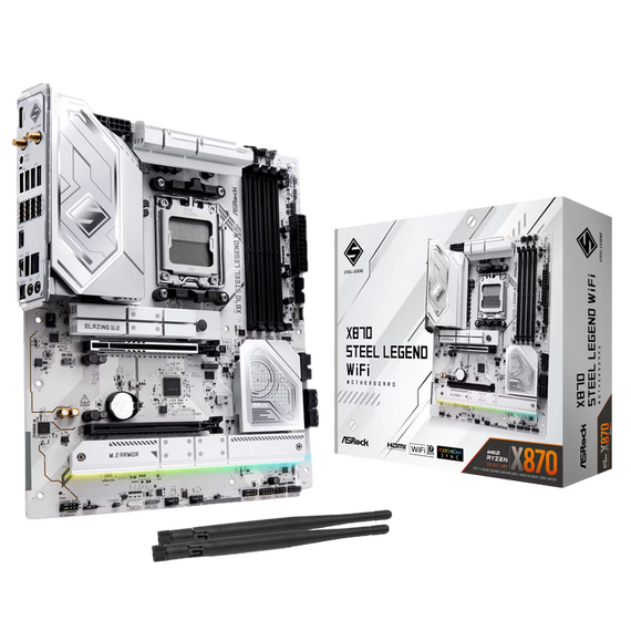 Placă de bază ASRock X870 STEEL LEGEND WIFI, AM5, AMD X870, ATX