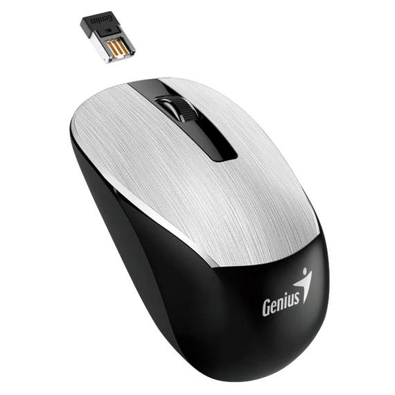 Mouse Wireless Genius NX-7015, Argintiu, 5 image