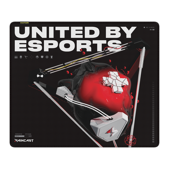 Mouse Pad pentru jocuri HATOR Tonn eSport Maincast Edition, Large, Negru